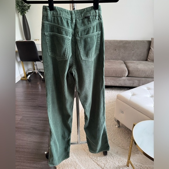 Pacsun Green Corduroy Embroidered Boyfriend Jeans Size 23 - Picture 6 of 14